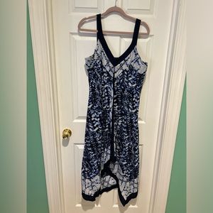 Sleeveless V-Neck Handkerchief Dress